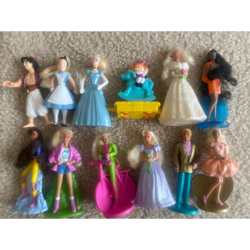 Vintage McDonalds Barbie Happy Meal Toys Lot Of 12 Vintage 90s Plastic Toy Rare